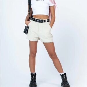 PRINCESS POLLY cut off corduroy carpenter shorts